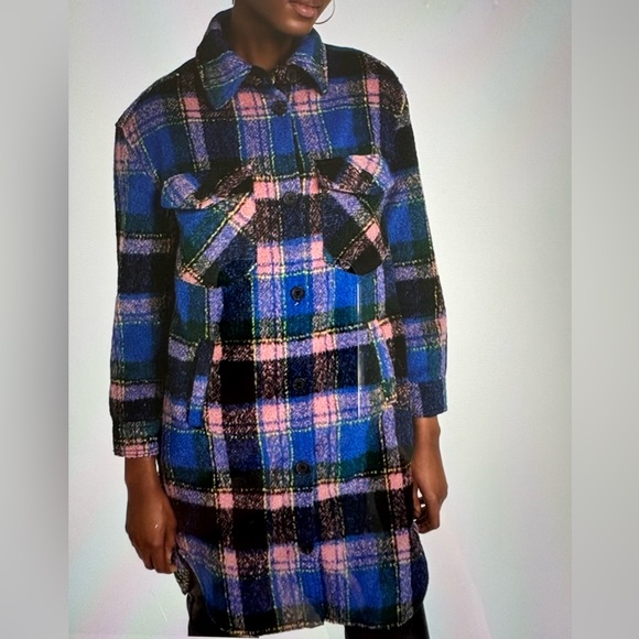 NWT BLANK NYC plaid Shacket - Picture 2 of 5